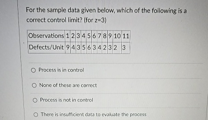  For the sample data given below, which of the following is