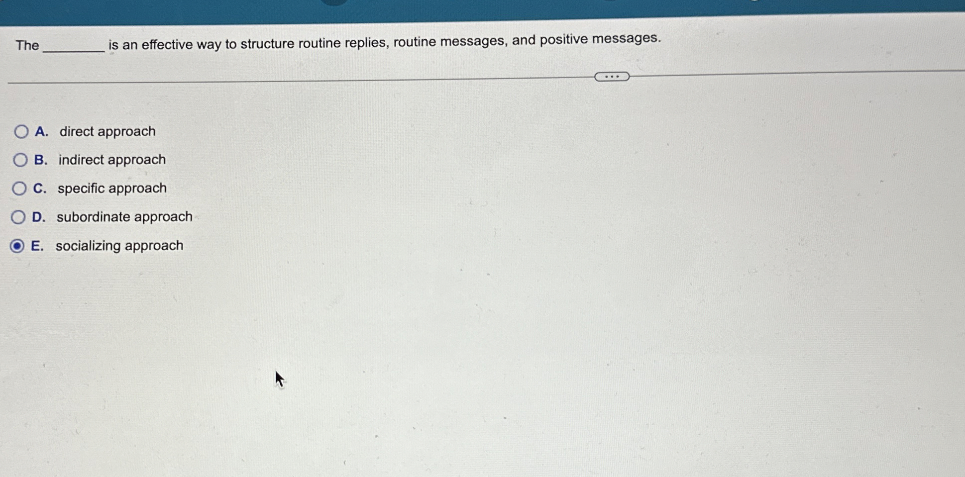  The is an effective way to structure routine replies, routine messages,