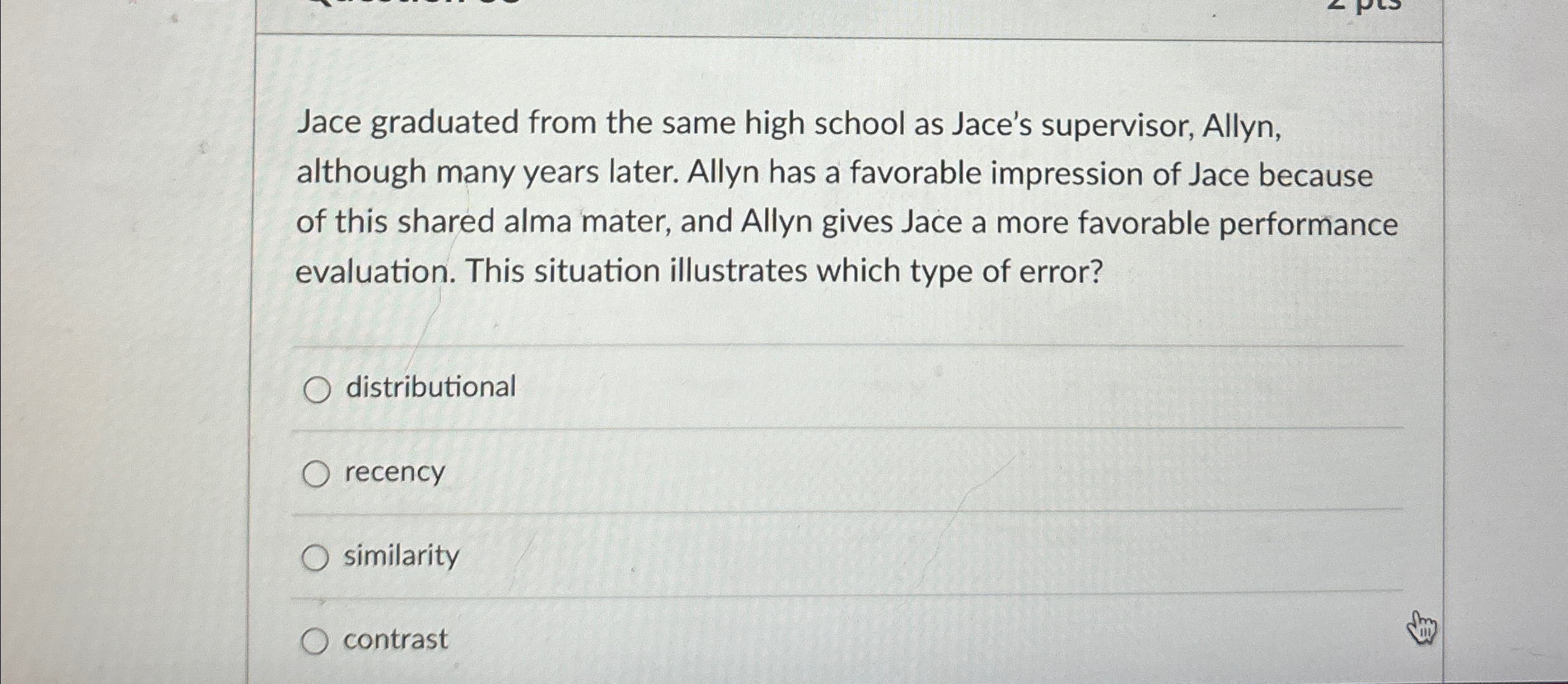  Jace graduated from the same high school as Jace's supervisor, Allyn,