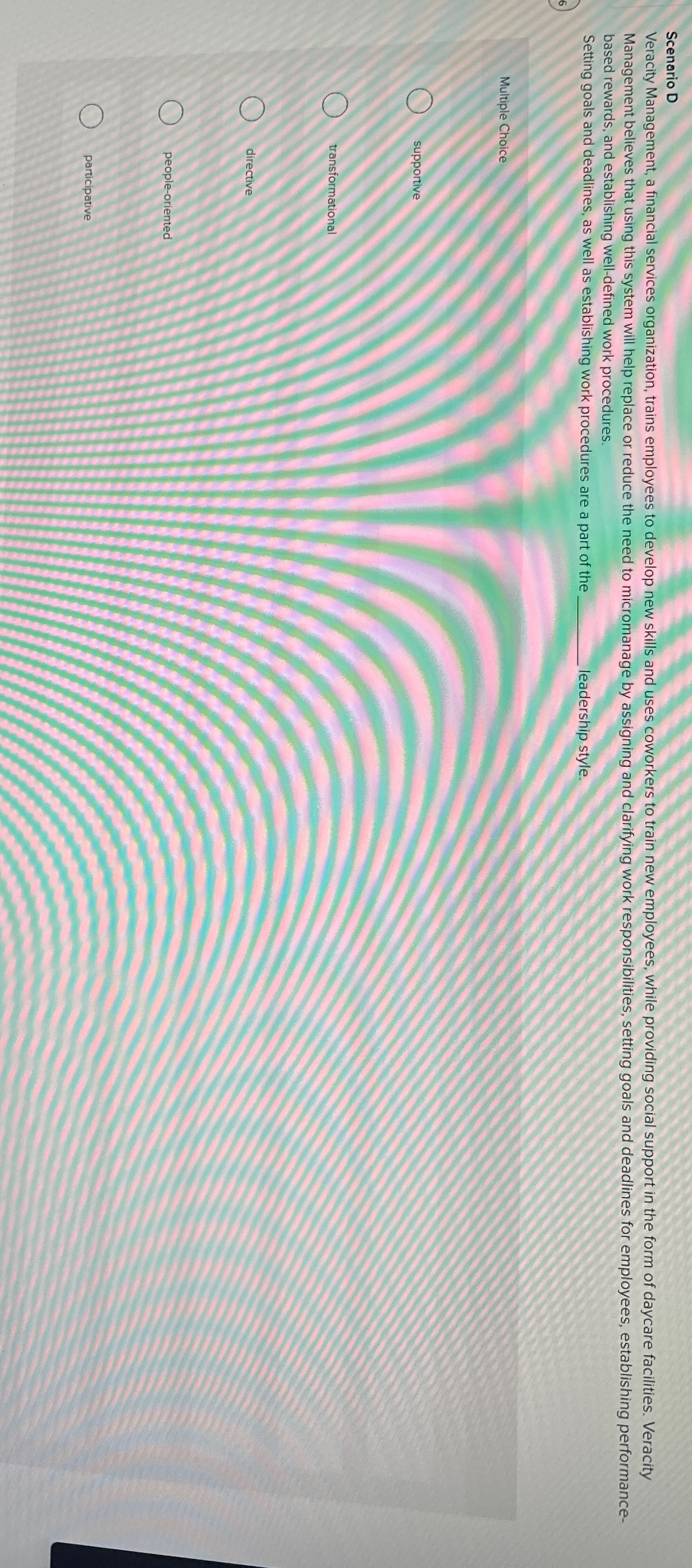  Scenario D based rewards, and establishing well-defined work procedures. Setting goals