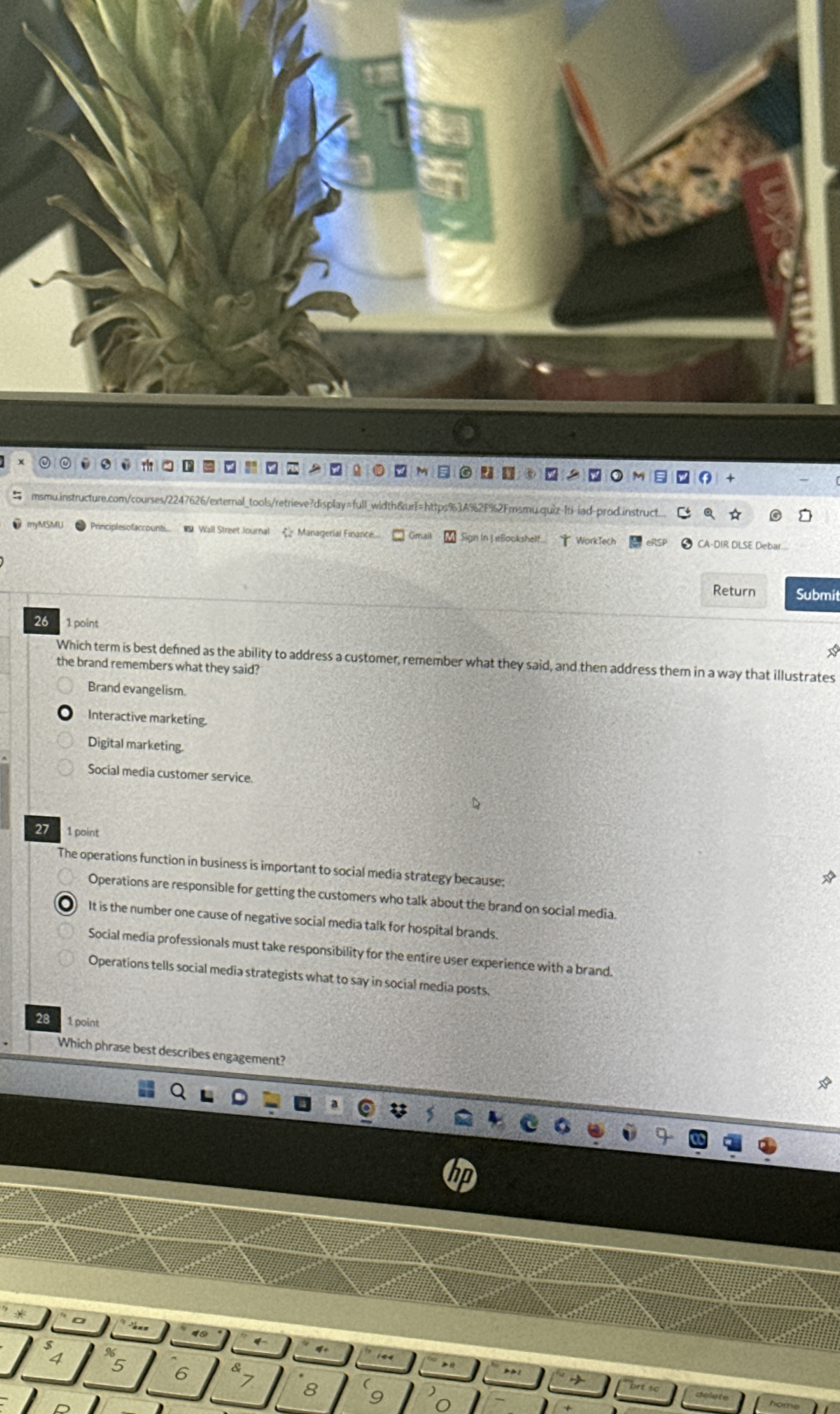  26 1 point Which term is best defined as the ability