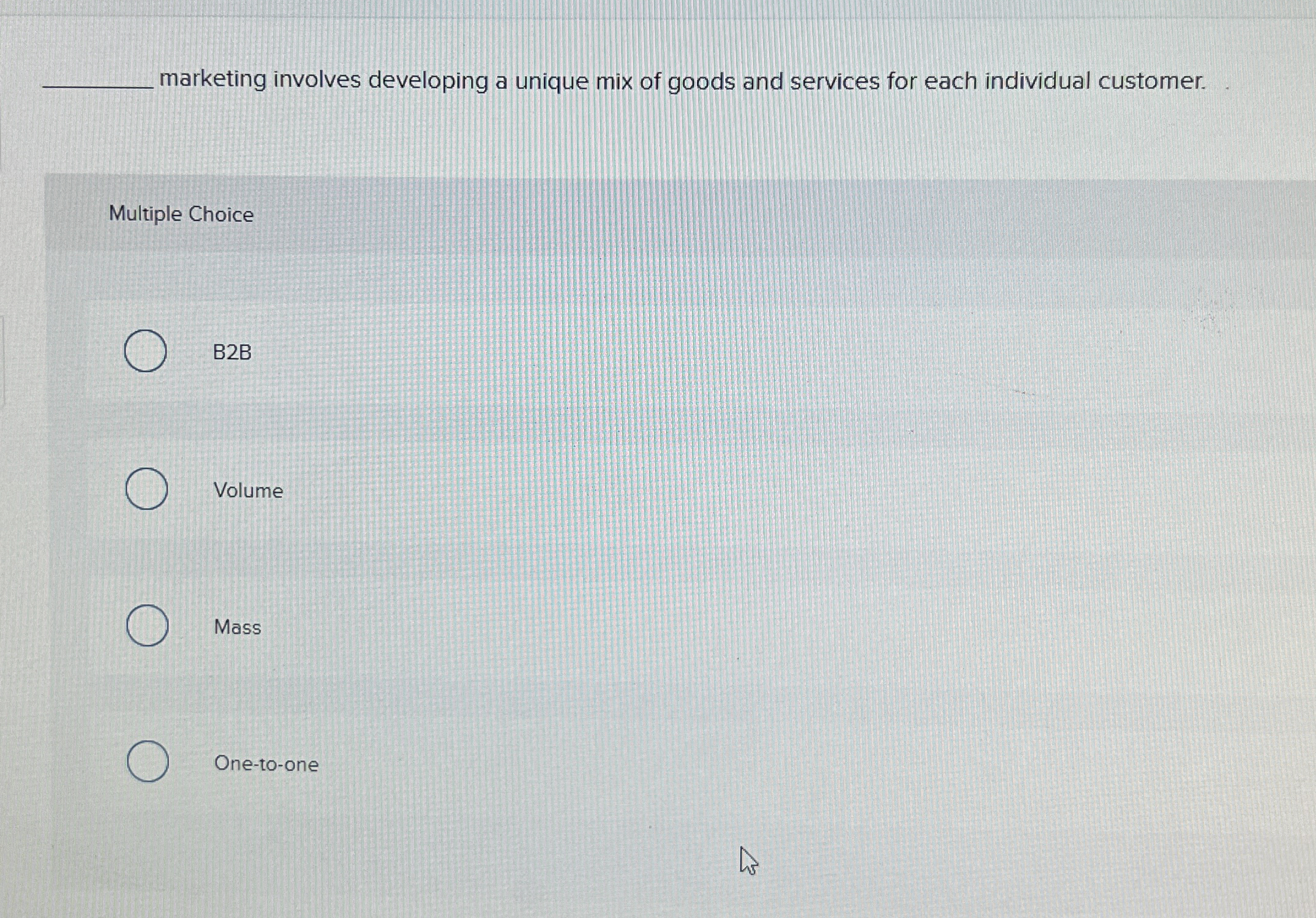  marketing involves developing a unique mix of goods and services for