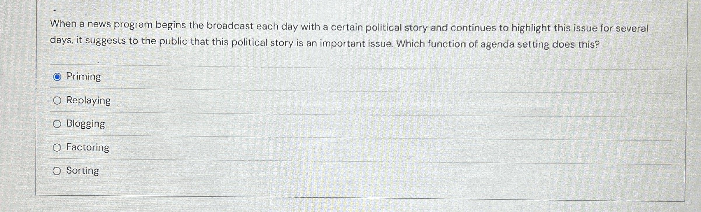  When a news program begins the broadcast each day with a