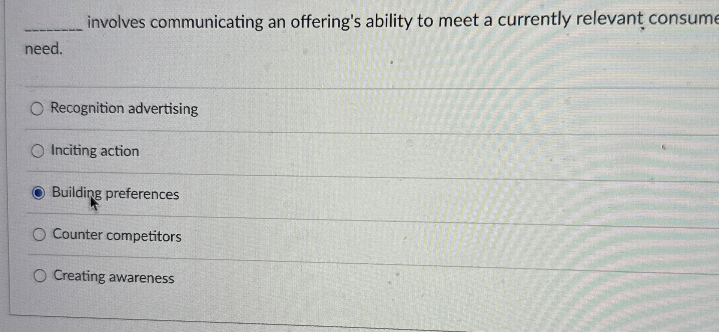  A market-penetration pricing strategy is most suitable when q, a low