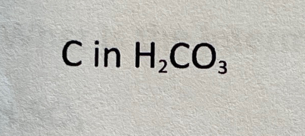 C in H2CO3 
