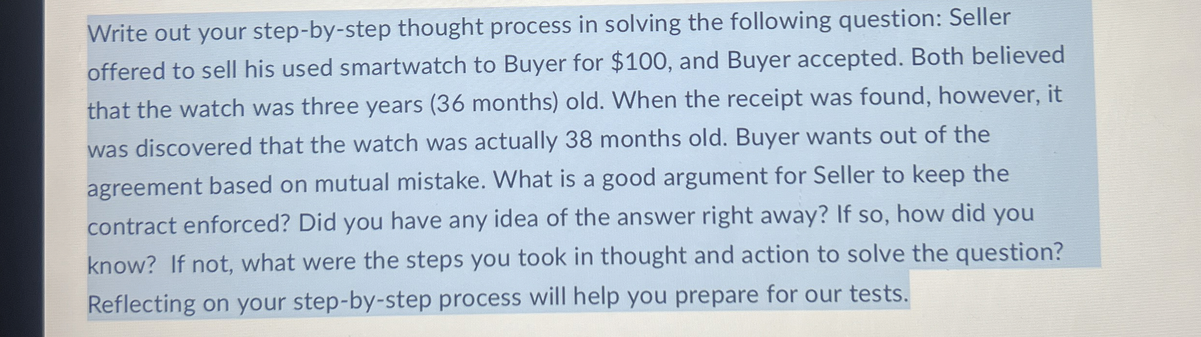  Write out your step-by-step thought process in solving the following question: