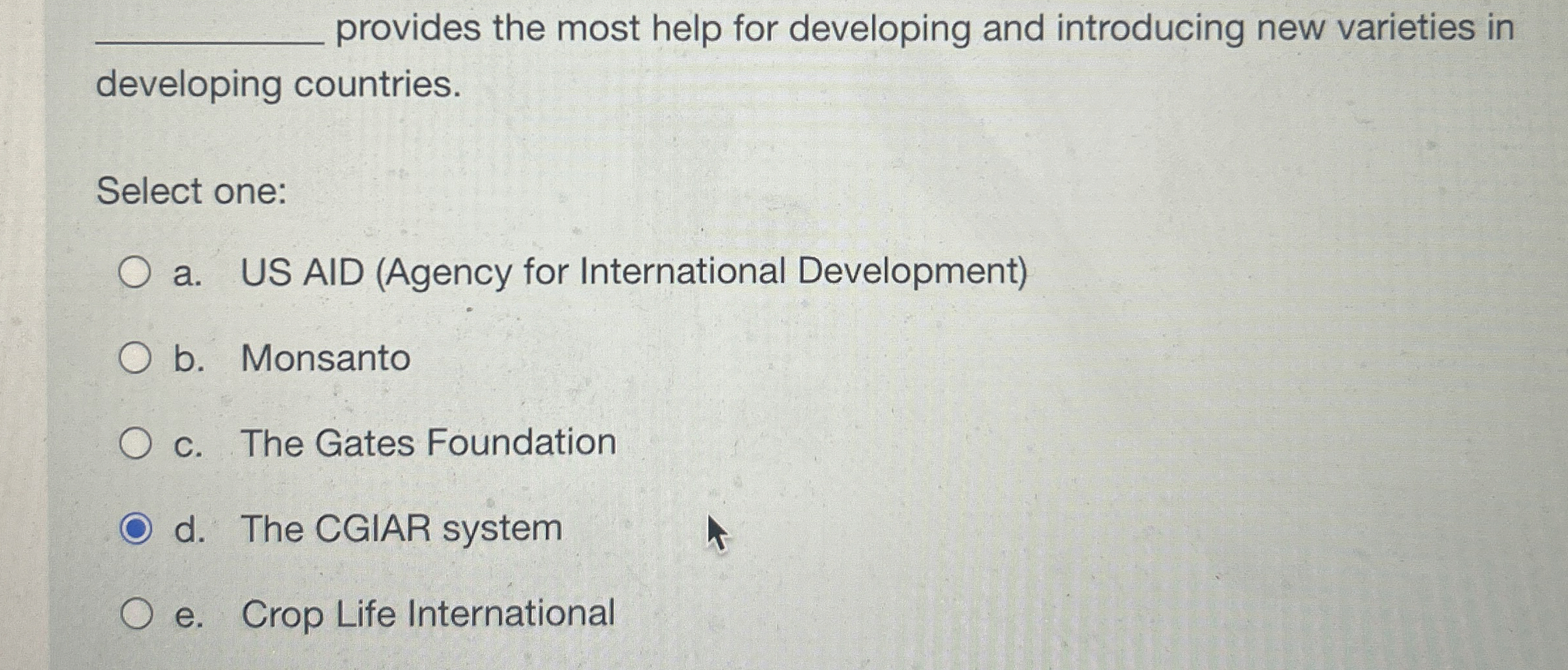  q, provides the most help for developing and introducing new varieties