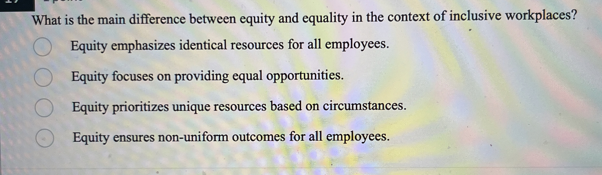  What is the main difference between equity and equality in the