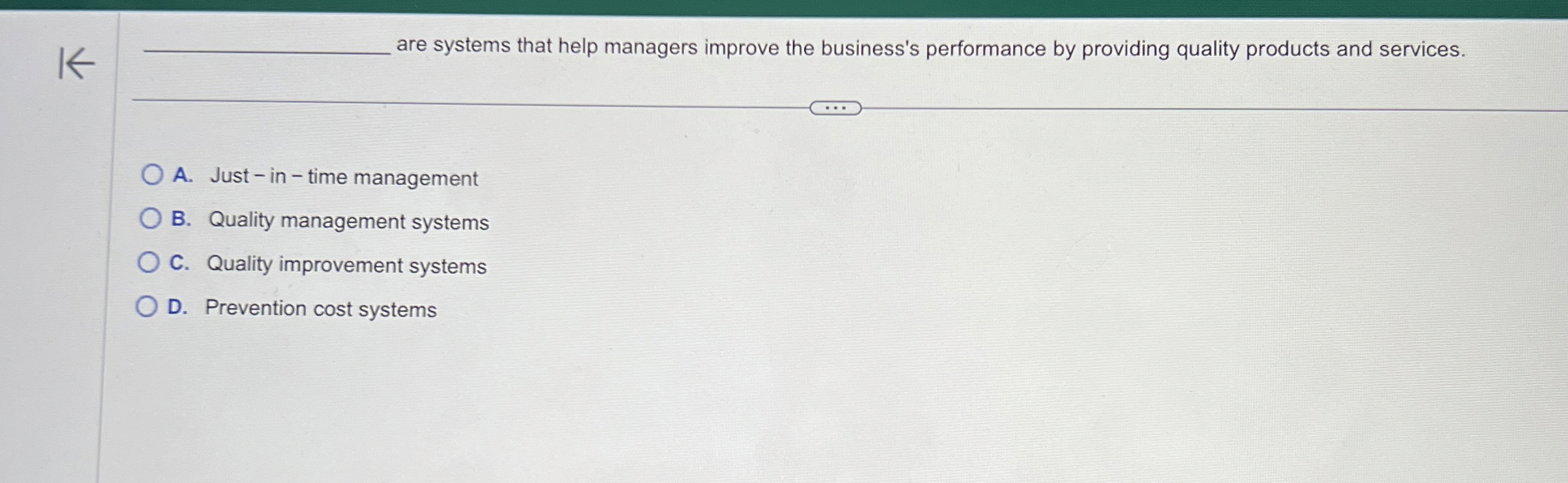  q, are systems that help managers improve the business's performance by