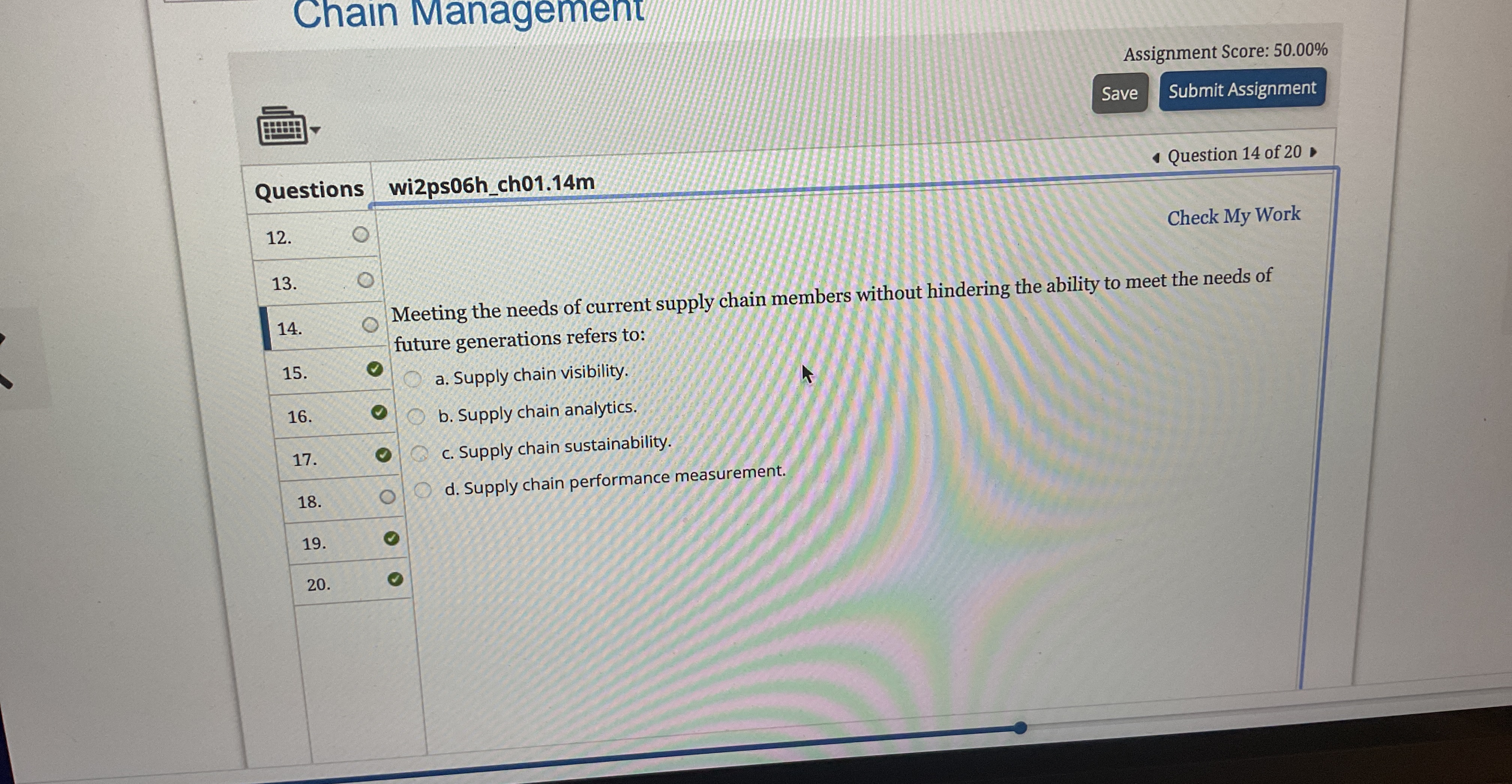  Questions wi2ps06h_ch01.14m Check My Work Meeting the needs of current supply