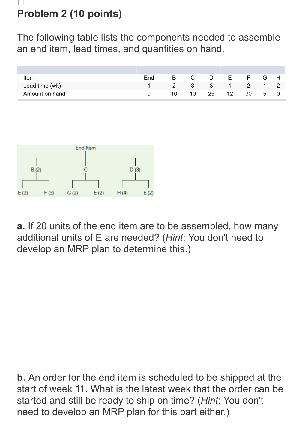  Please help and show work for a and b 