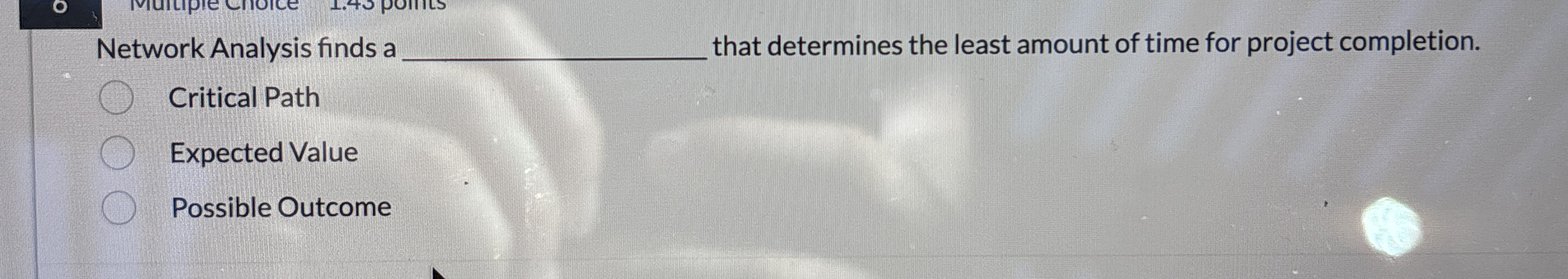  Network Analysis finds a q, that determines the least amount of