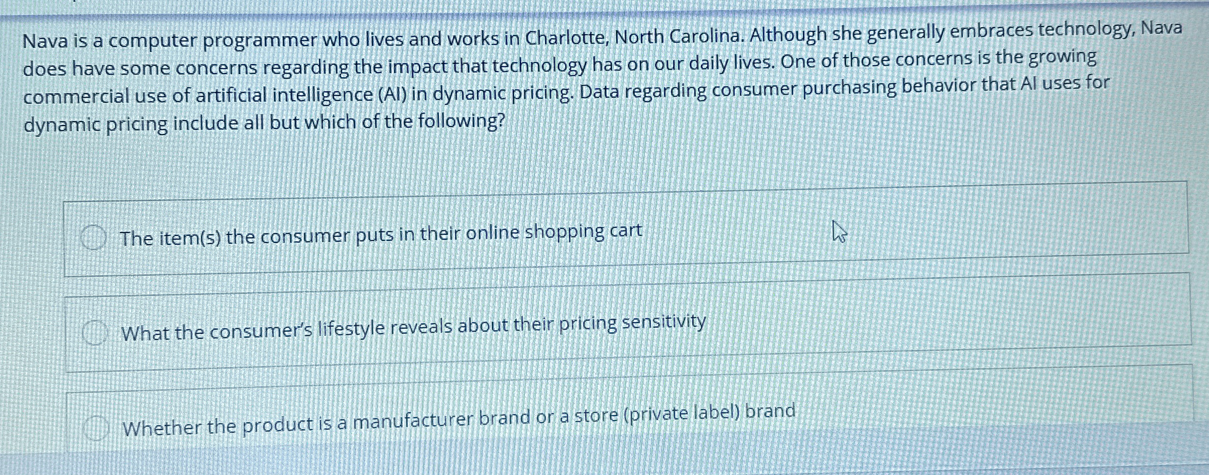  Nava is a computer programmer who lives and works in Charlotte,