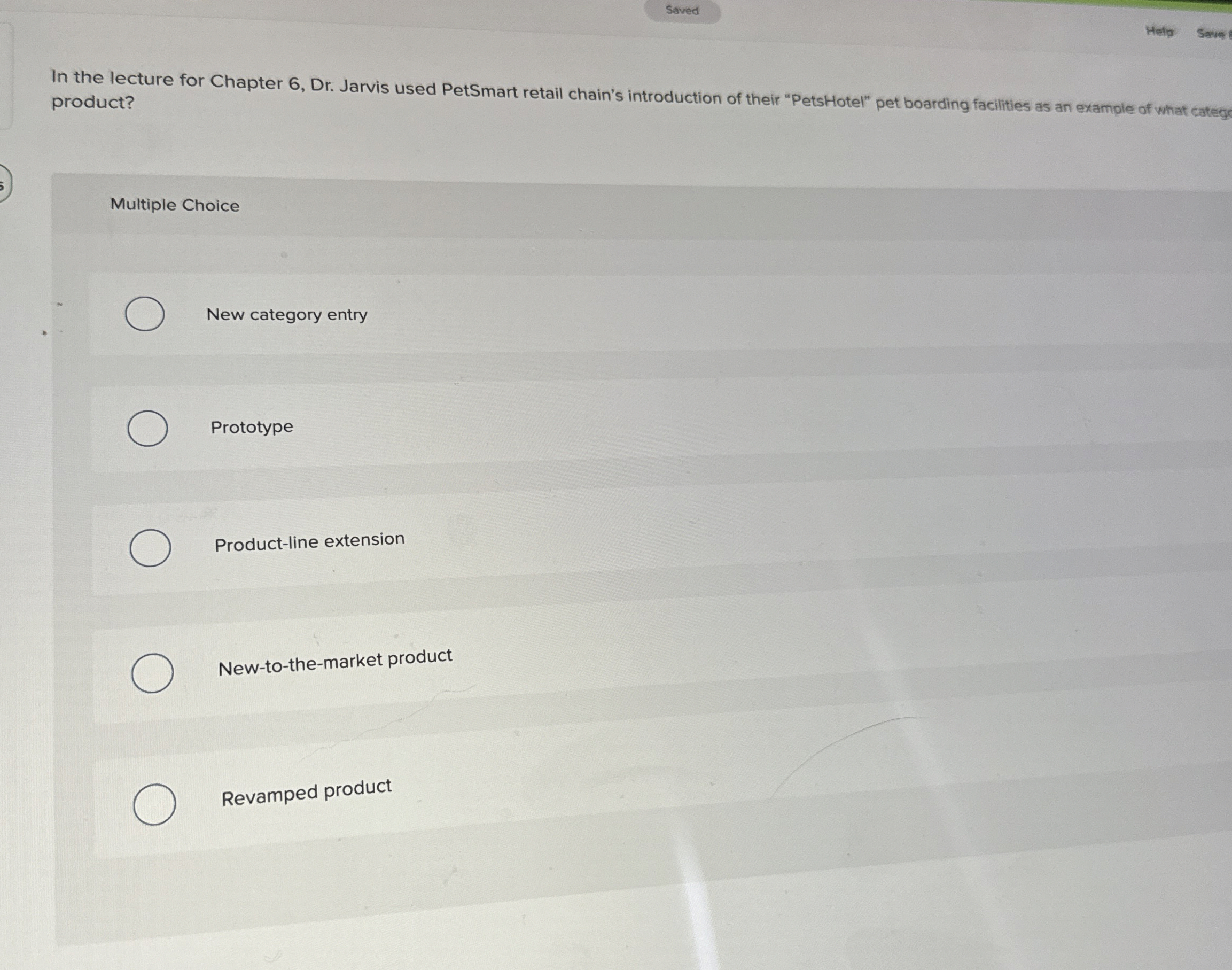  Saved Held In the lecture for Chapter 6, Dr. Jarvis used