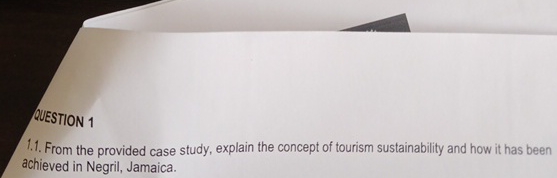  QUESTION 1 1.1. From the provided case study, explain the concept