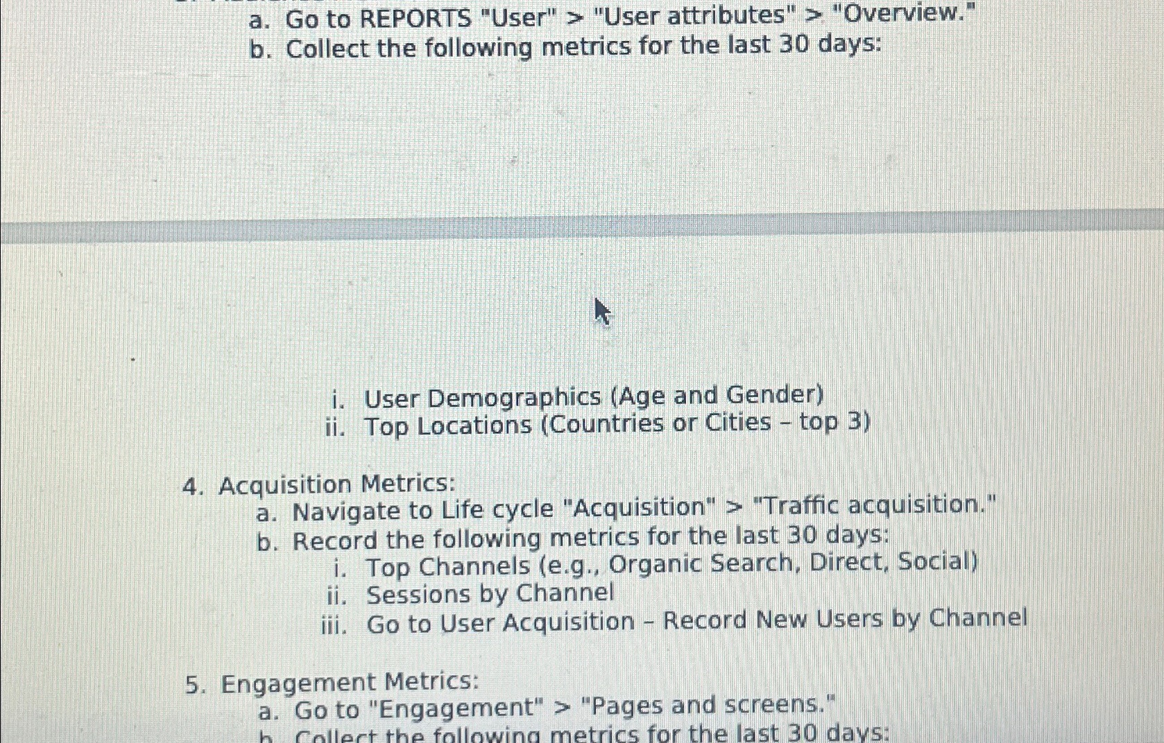  a. Go to REPORTS "User" > "User attributes" > "Overview." b.