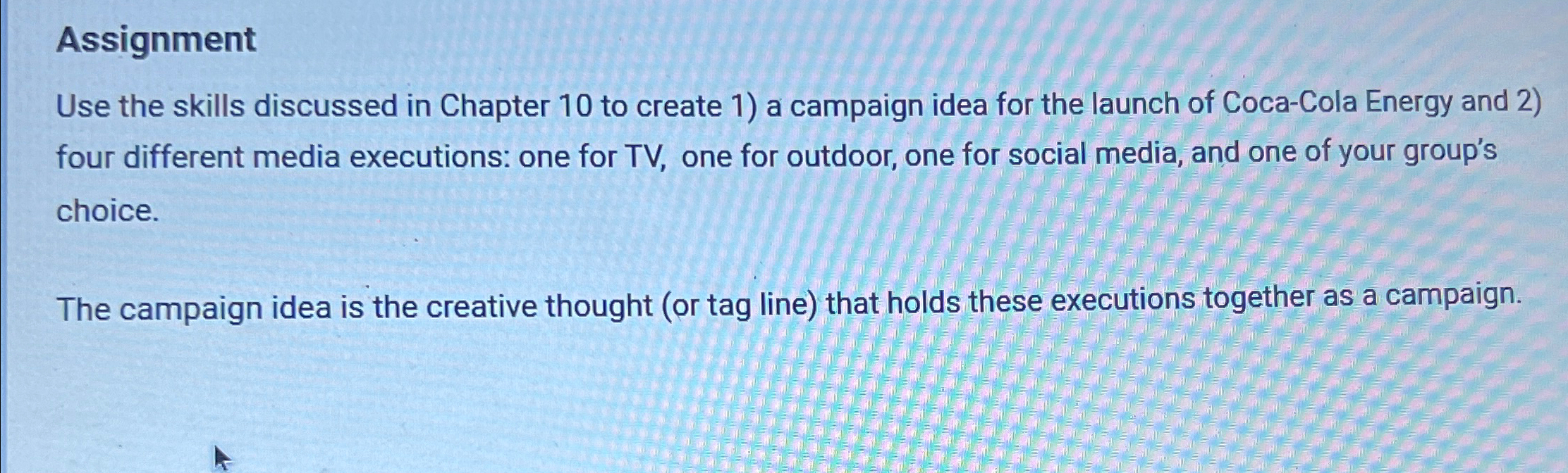  Assignment Use the skills discussed in Chapter 10 to create 1)