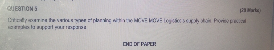  Read the scenario below and answer ALL FIVE (5) questions that
