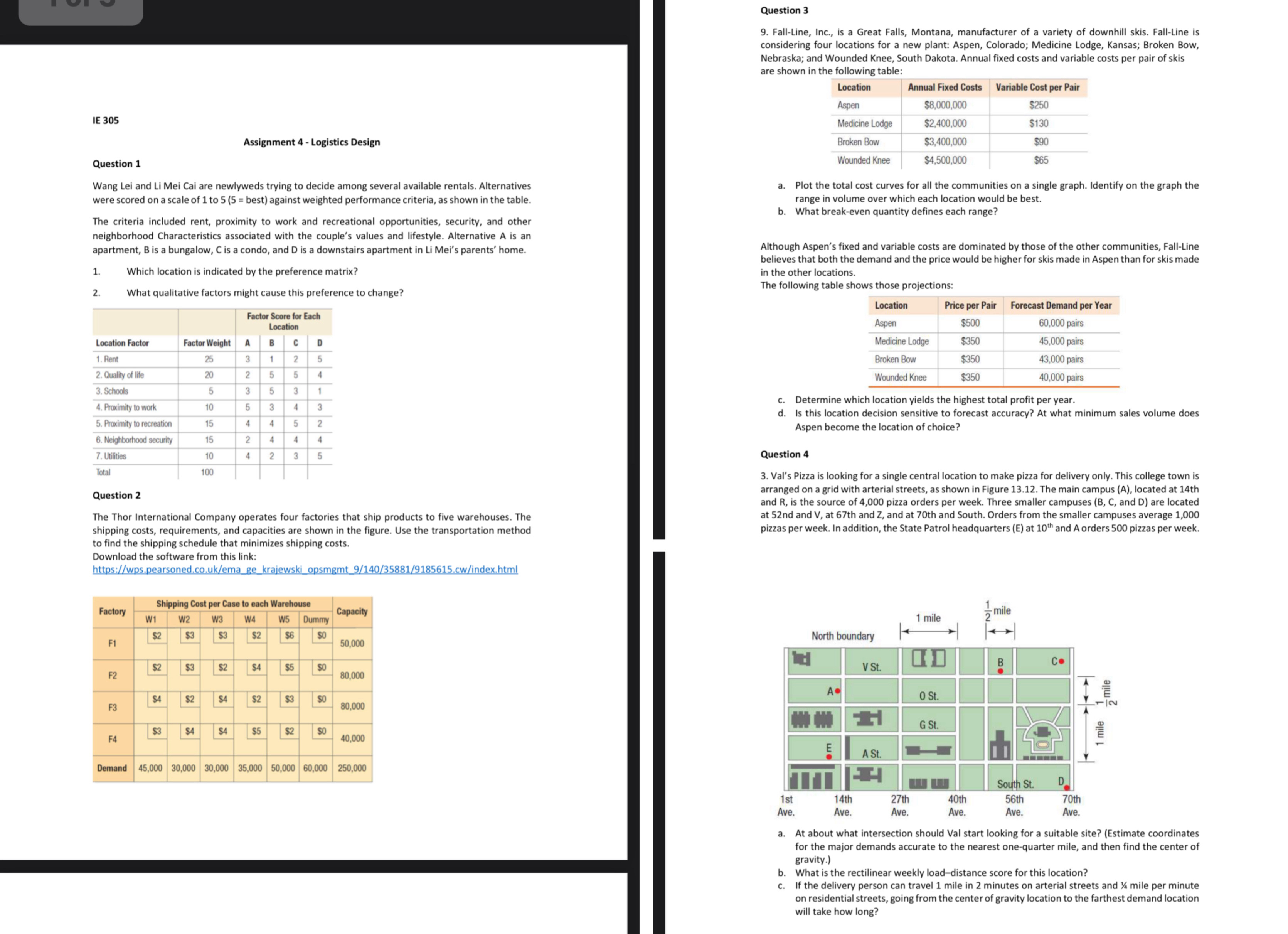 Problem 2 ExpressLog Logistics anticipates the need for more distribution center