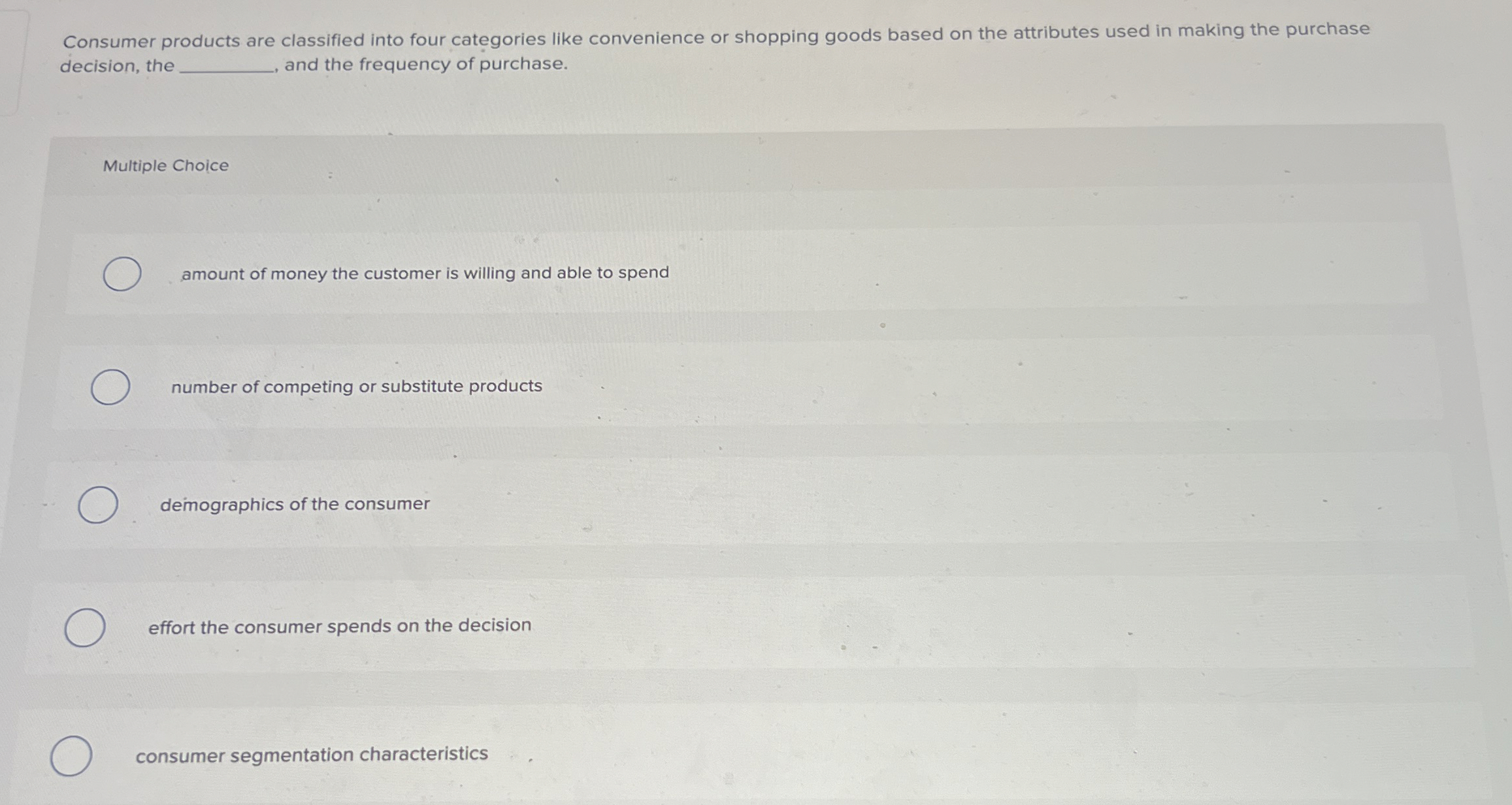  As a marketing term, generally includes not only physical goods, but