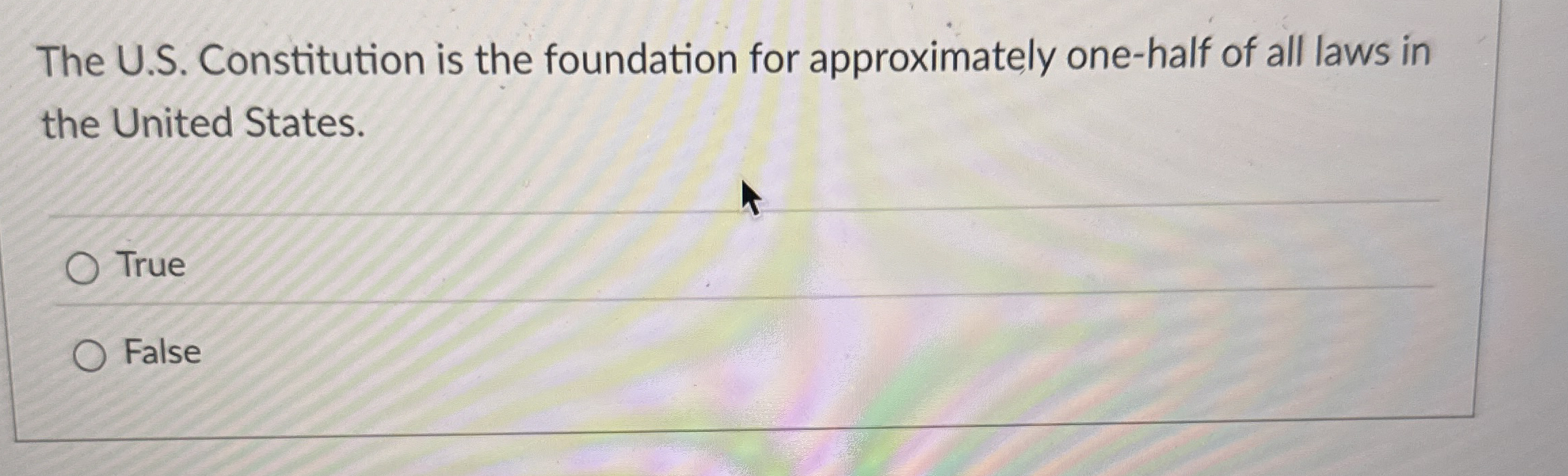  The U.S. Constitution is the foundation for approximately one-half of all
