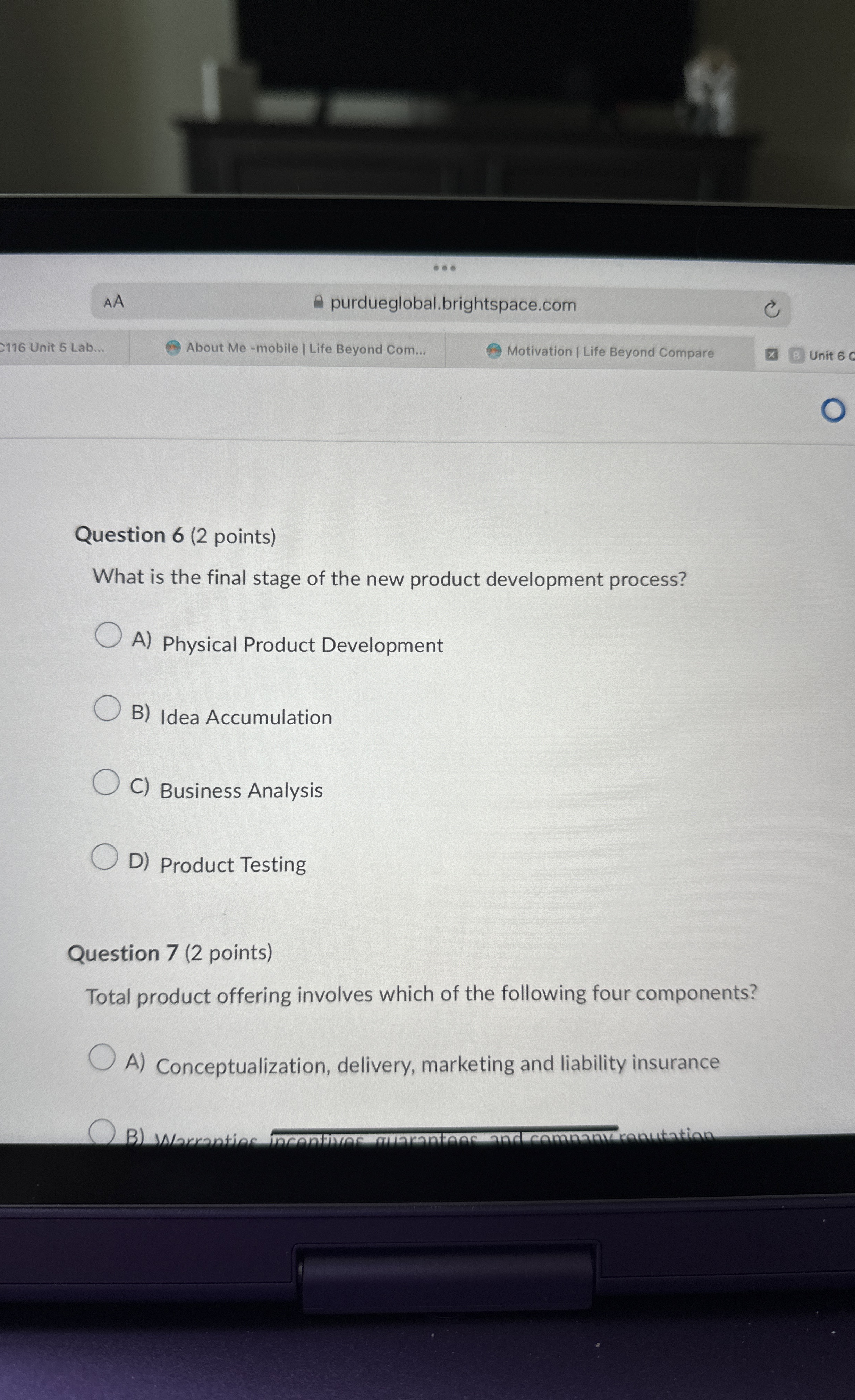  Question 6(2 points) What is the final stage of the new