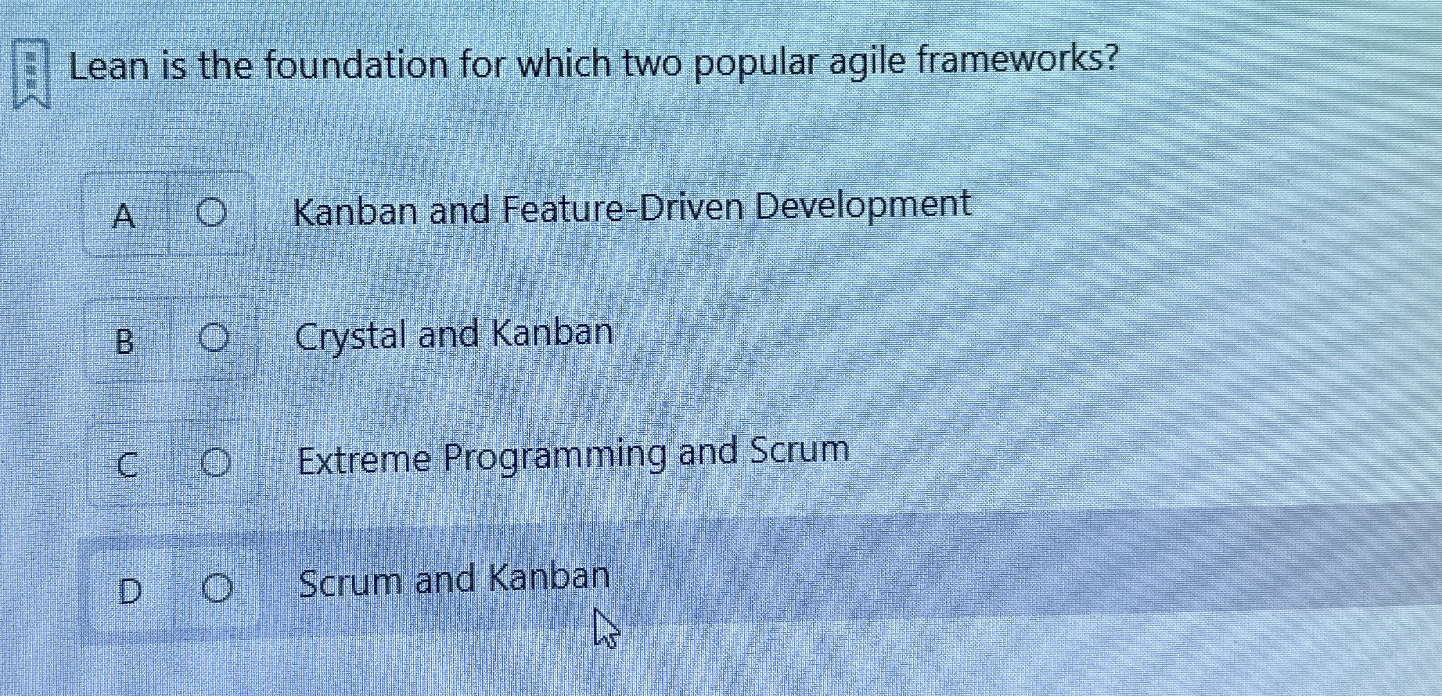  Lean is the foundation for which two popular agile frameworks? A
