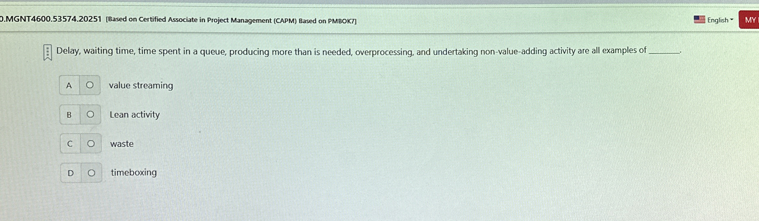  0.MGNT4600.53574.20251 [Based on Certified Associate in Project Management (CAPM) Based on