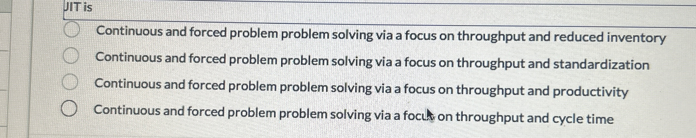  UIT is Continuous and forced problem problem solving via a focus