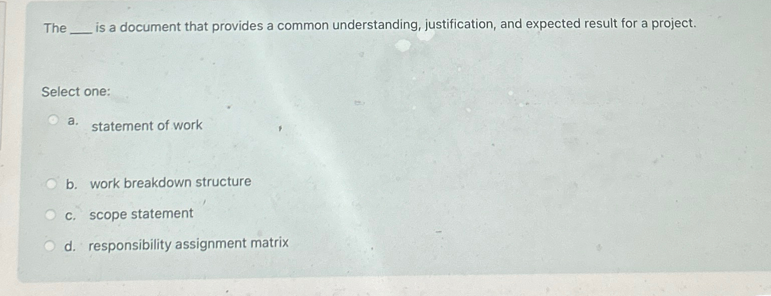 The is a document that provides a common understanding, justification, and