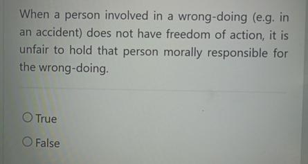  When a person involved in a wrong-doing (e.g. in an accident)