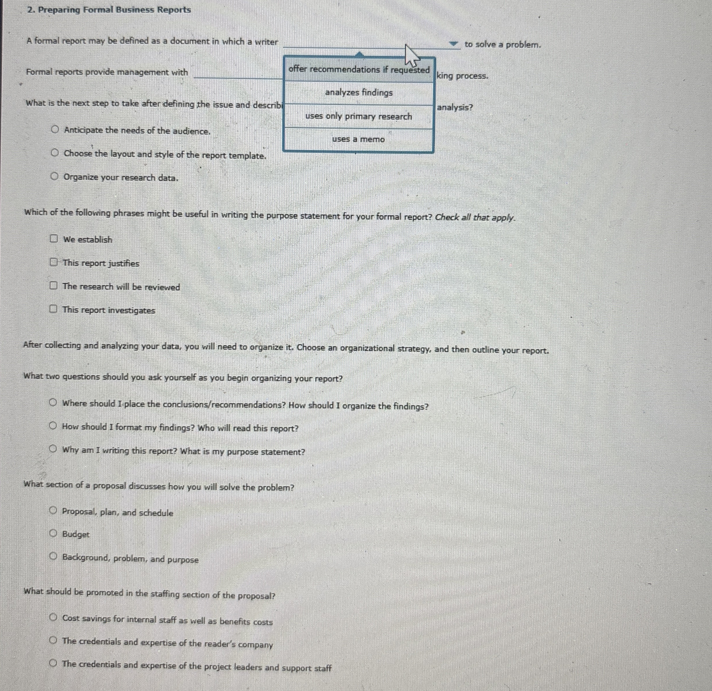  Preparing Formal Business Reports A formal report may be defined as