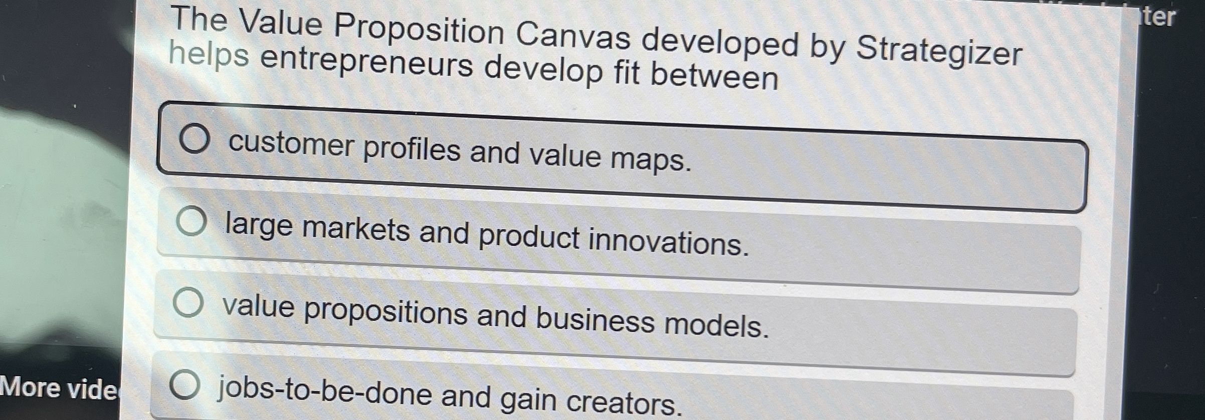  The Value Proposition Canvas developed by Strategizer helps entrepreneurs develop fit