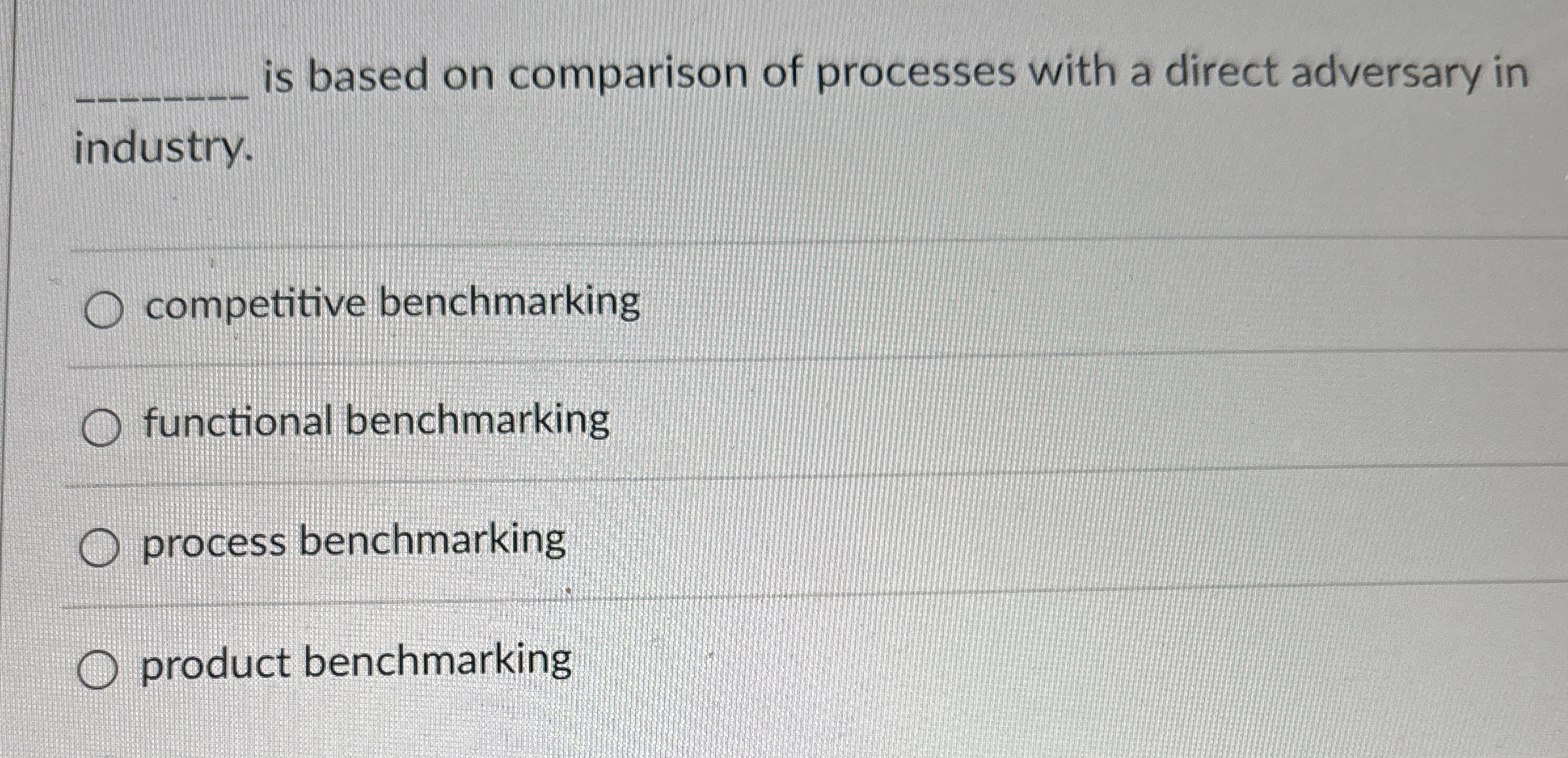  q, is based on comparison of processes with a direct adversary