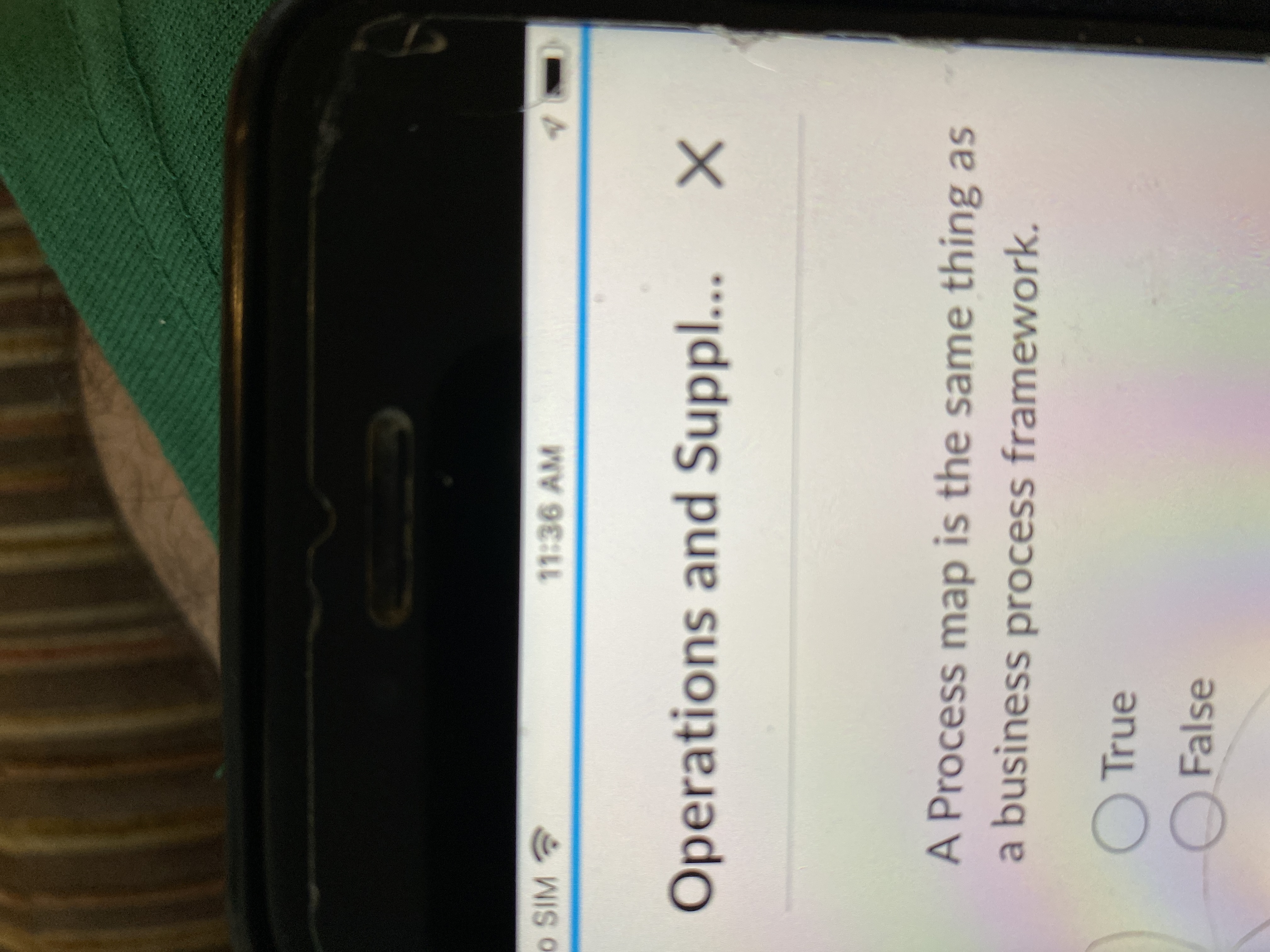  Operations and Suppl... A Process map is the same thing as