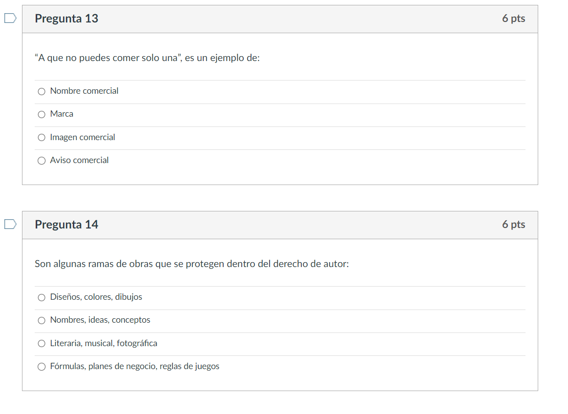 otros de su misma especie o clase en el mercado. O Nombre