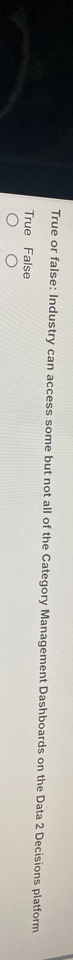  True or false: Industry can access some but not all of
