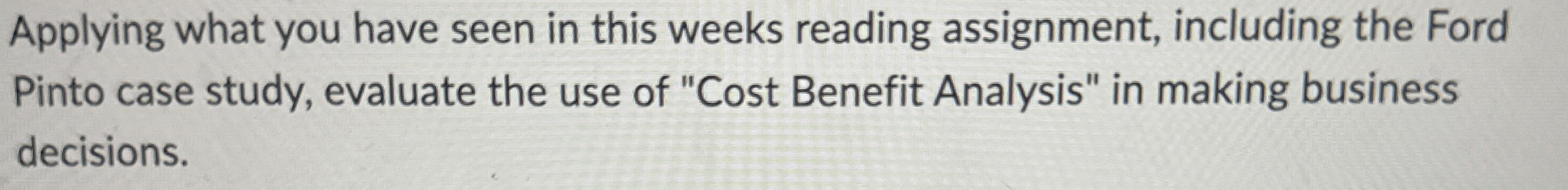  Applying what you have seen in this weeks reading assignment, including