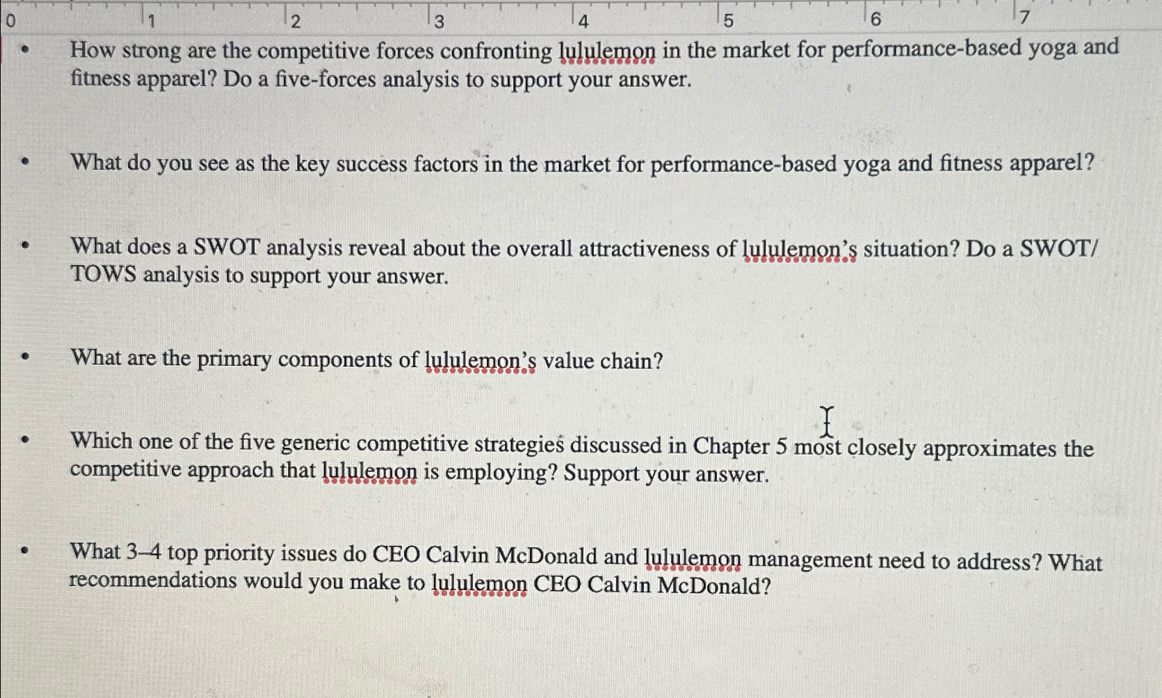  0 1 2 3 5 6 7 How strong are the