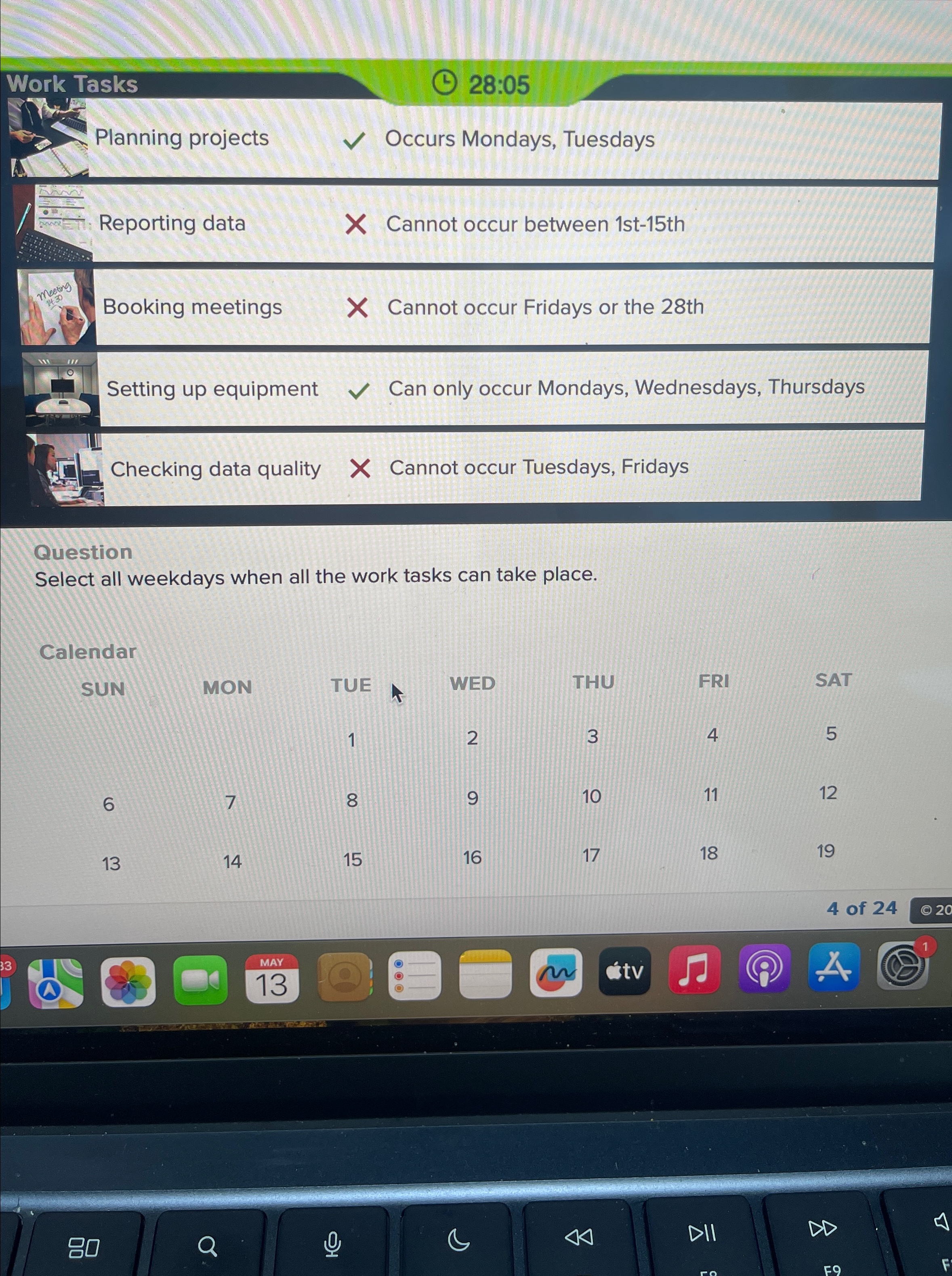  Planning projects ()28:05 Work Tasks ()28:05 Planning projects Occurs Mondays, Tuesdays