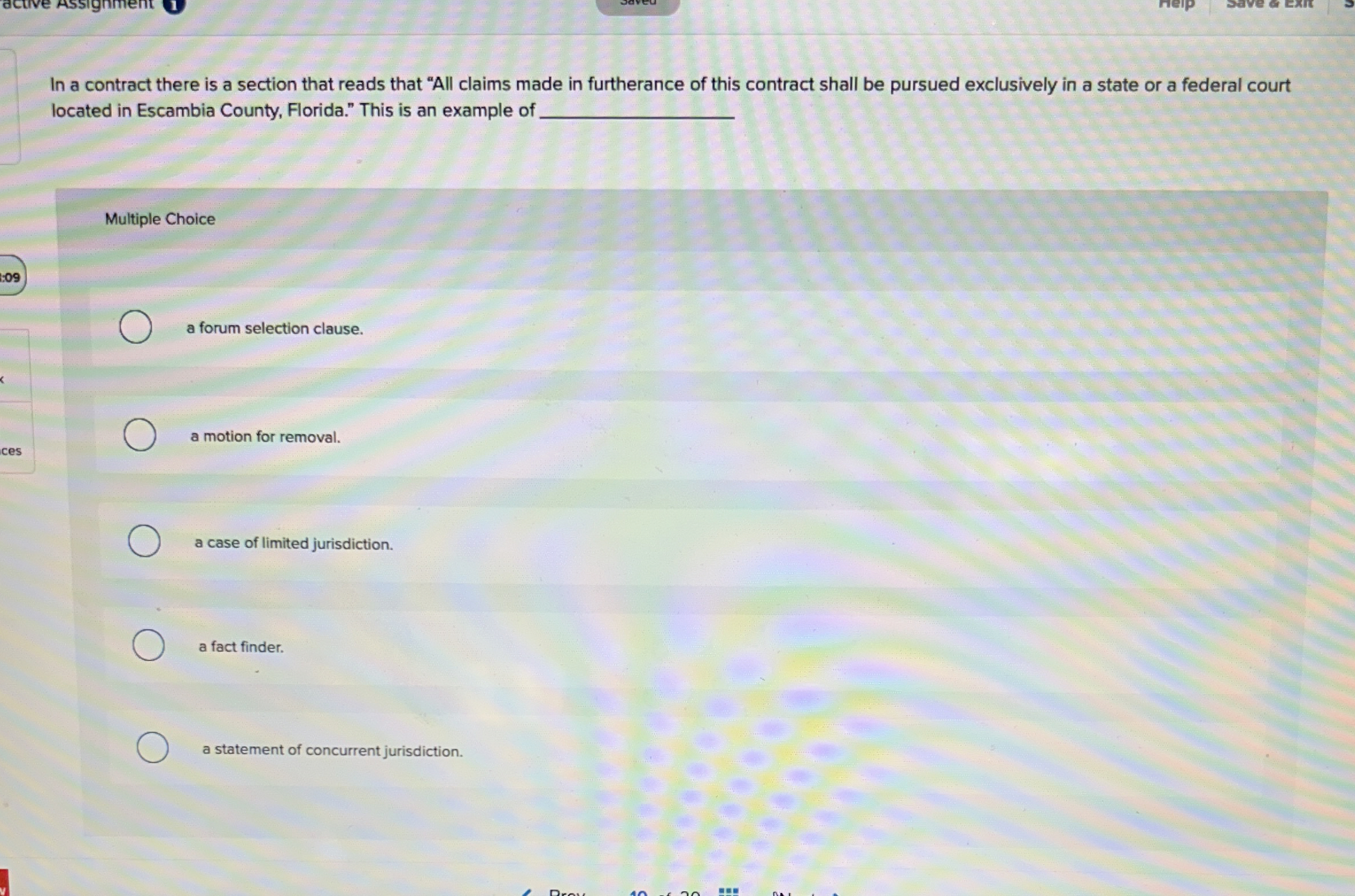  In a contract there is a section that reads that "All