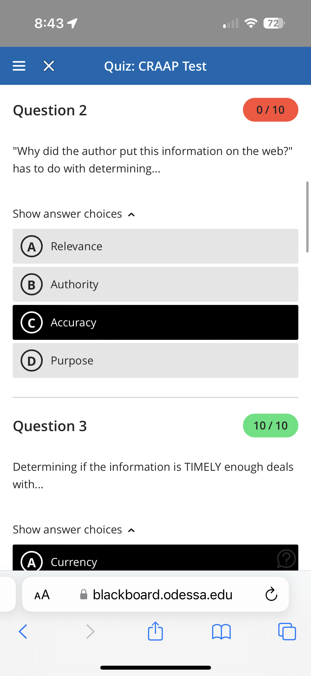  Question 2 "Why did the author put this information on the