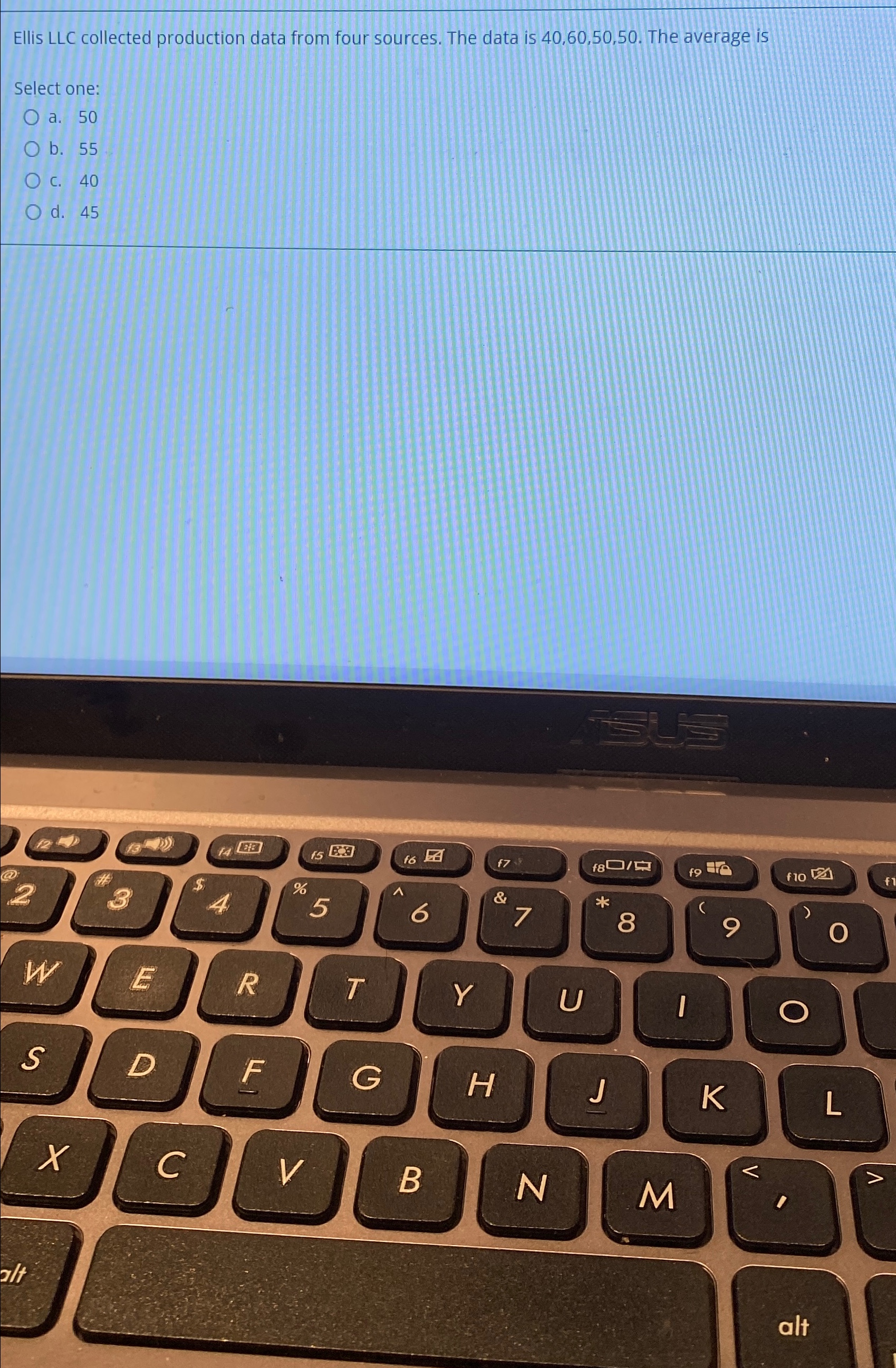  Ellis LLC collected production data from four sources. The data is