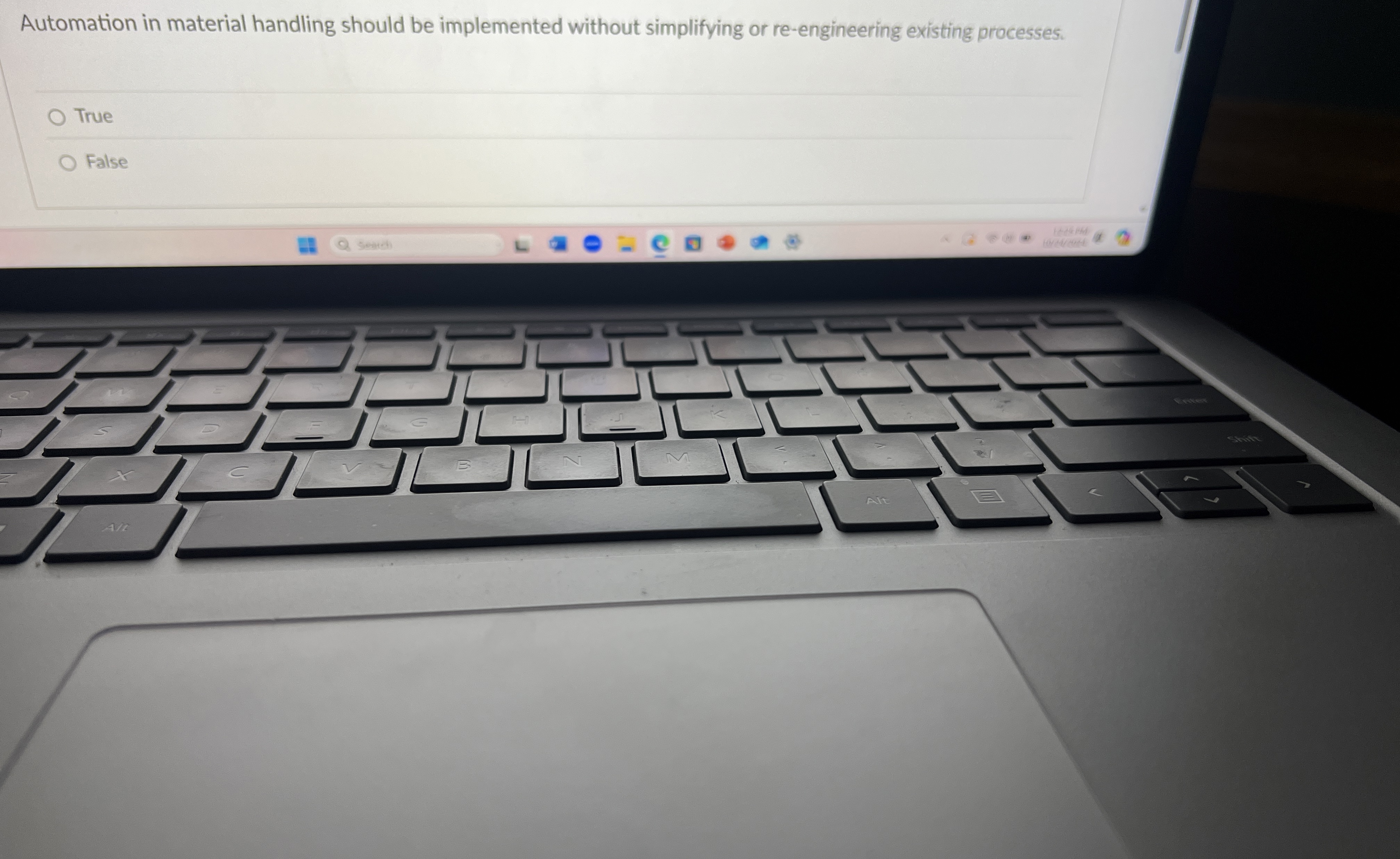  Automation in material handling should be implemented without simplifying or re-engineering