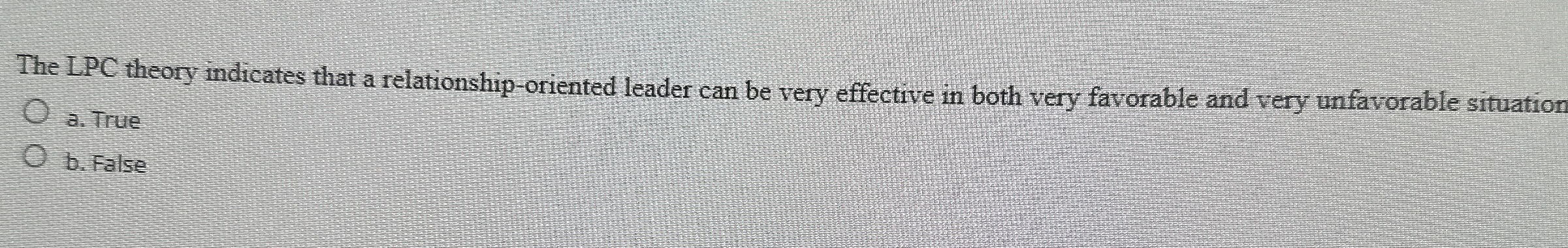  The IPC theory indicates that a relationship-oriented leader can be very