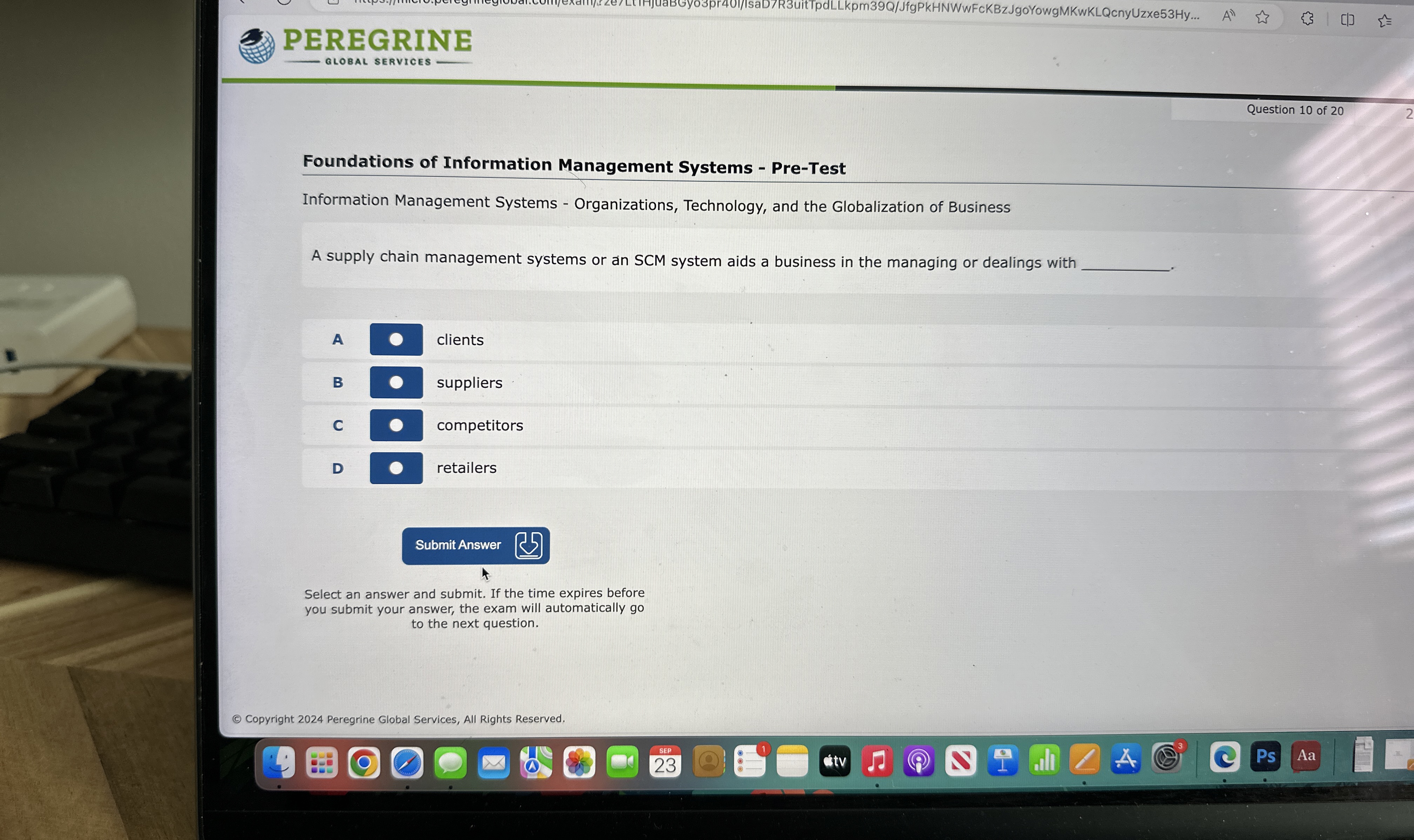  Foundations of Information Management Systems - Pre-Test Information Management Systems -