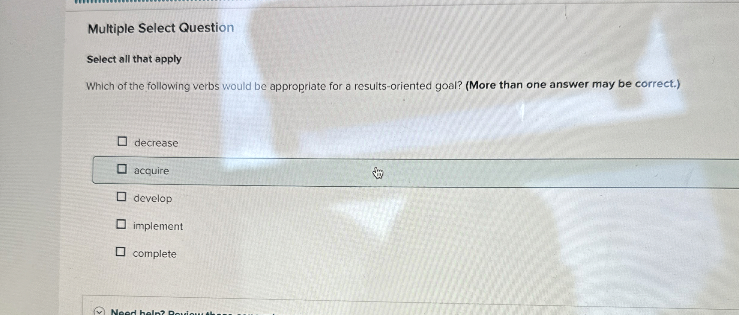  Multiple Select Question Select all that apply Which of the following