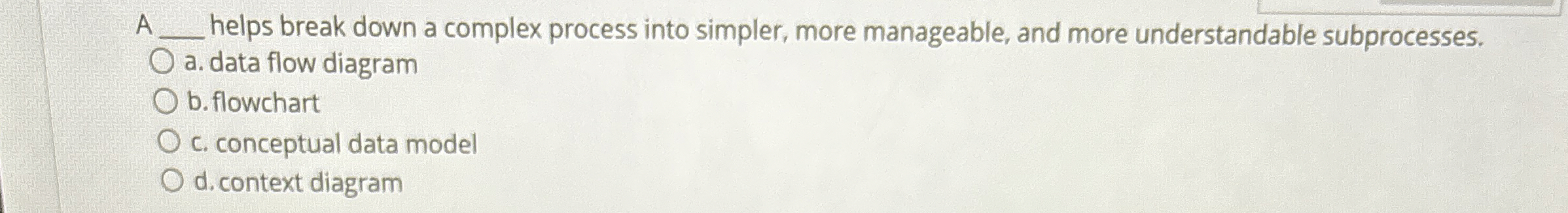  A q, helps break down a complex process into simpler, more