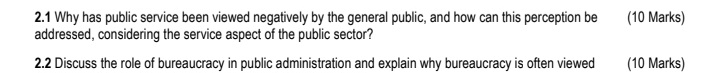  2.1 Why has public service been viewed negatively by the general