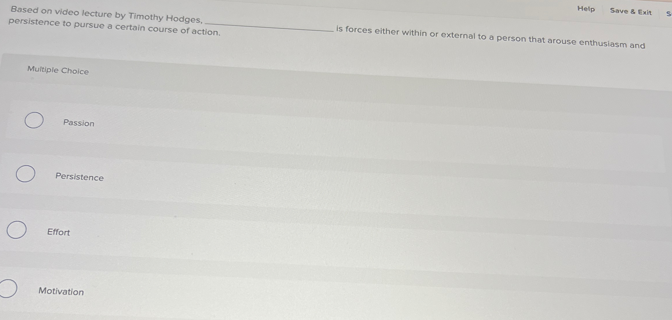  Based on video lecture by Timothy Hodges, q, Help Save &